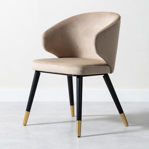  ROSS MASİF AHŞAP KUMAŞ SANDALYE BEJ