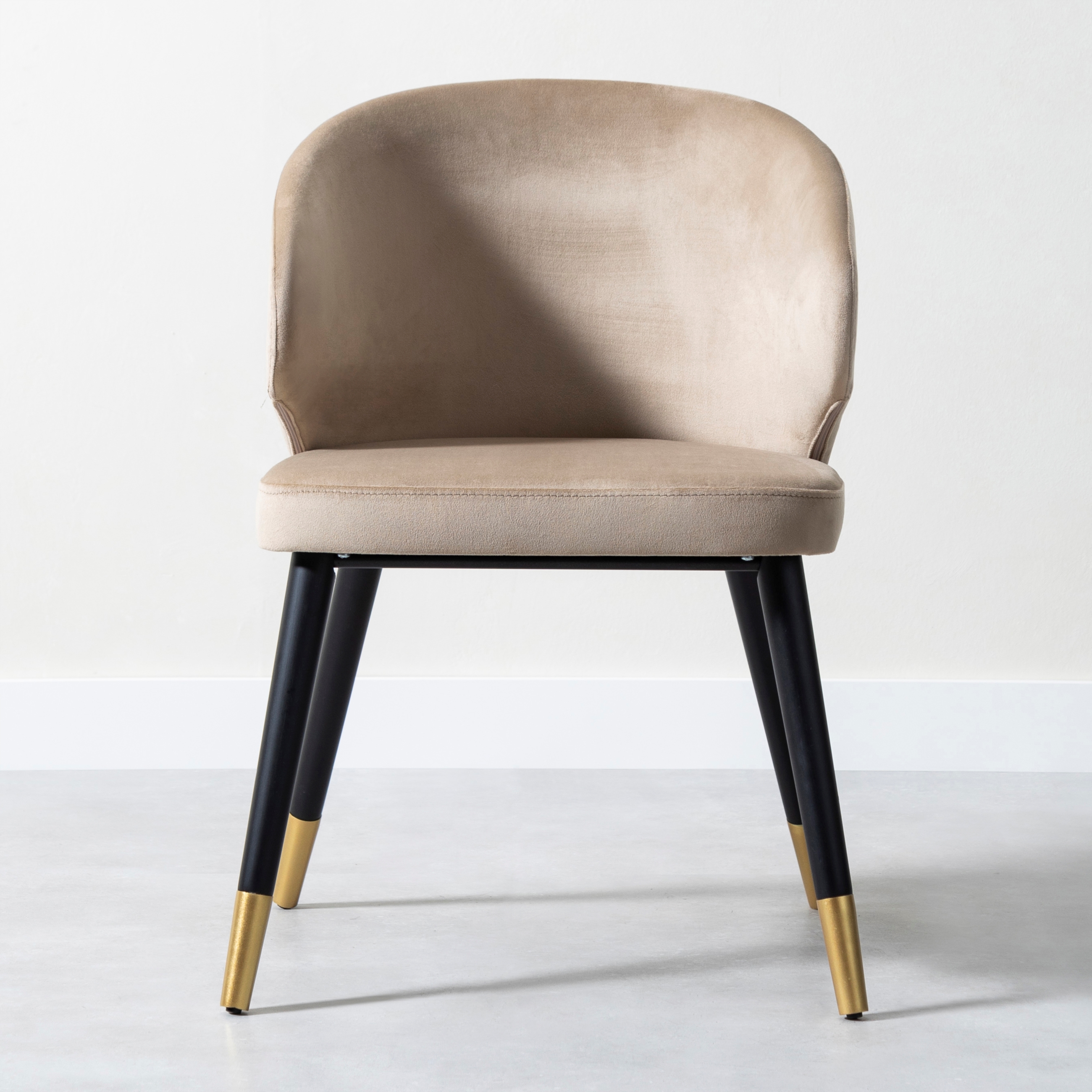 ROSS MASİF AHŞAP KUMAŞ SANDALYE BEJ