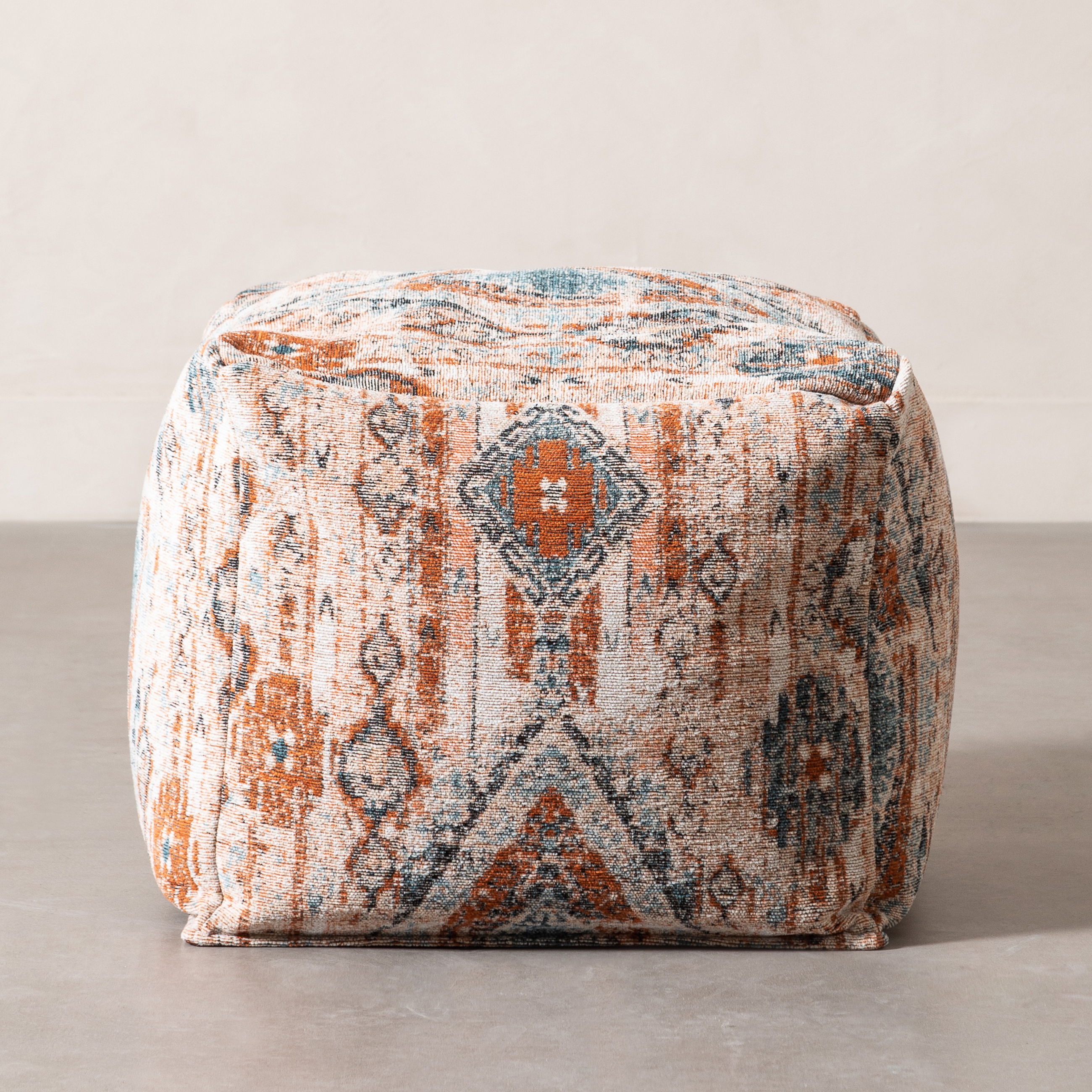 MAGGIE PUF ETNİK DESENLİ KİREMİT