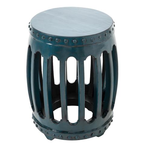  HUAN ESKİTME AHŞAP TABURE MAVİ