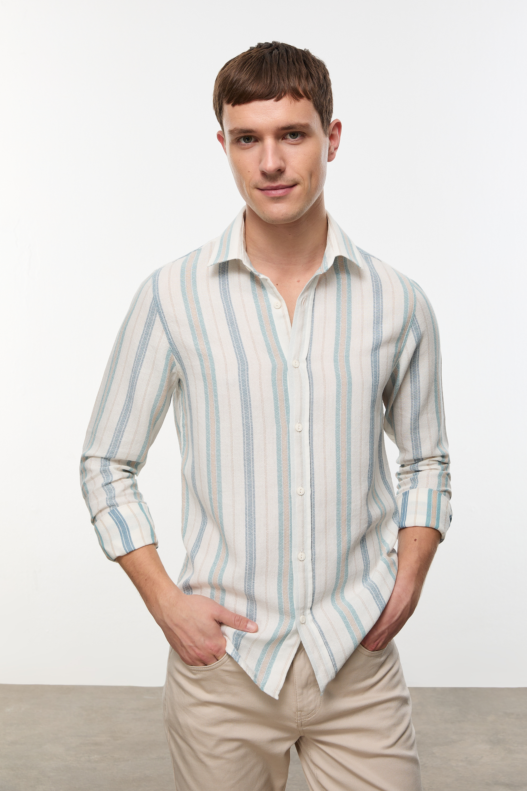 ÇİZGİLİ REGULAR FIT GÖMLEK