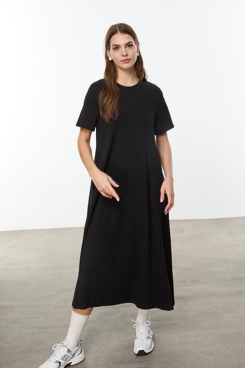  KISA KOLLU UZUN ELBİSE