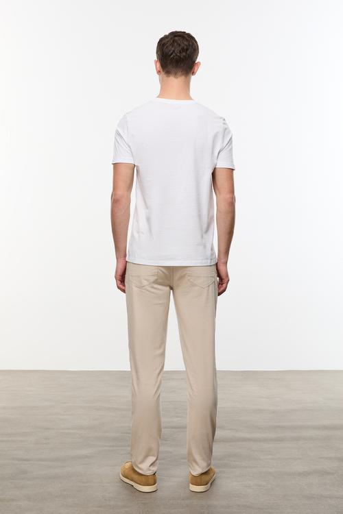  BASKILI BİSİKLET YAKA KISA KOLLU T-SHIRT