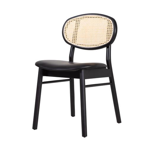  ASHER MASİF AHŞAP HAZERAN SANDALYE SİYAH