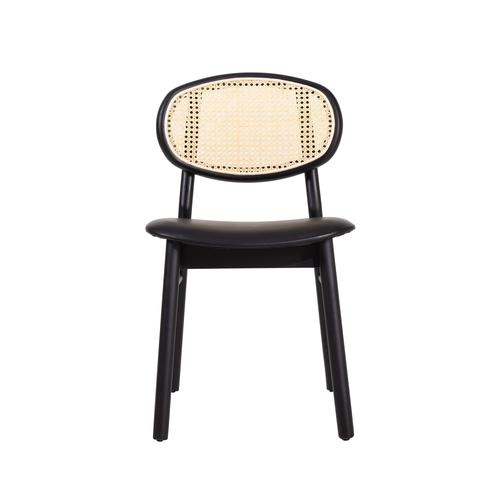  ASHER MASİF AHŞAP HAZERAN SANDALYE SİYAH