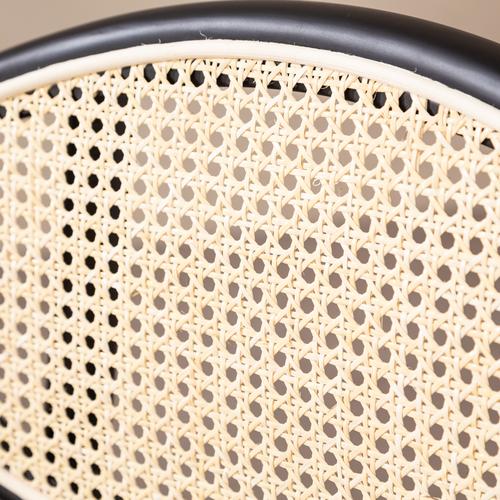  ASHER MASİF AHŞAP HAZERAN SANDALYE SİYAH