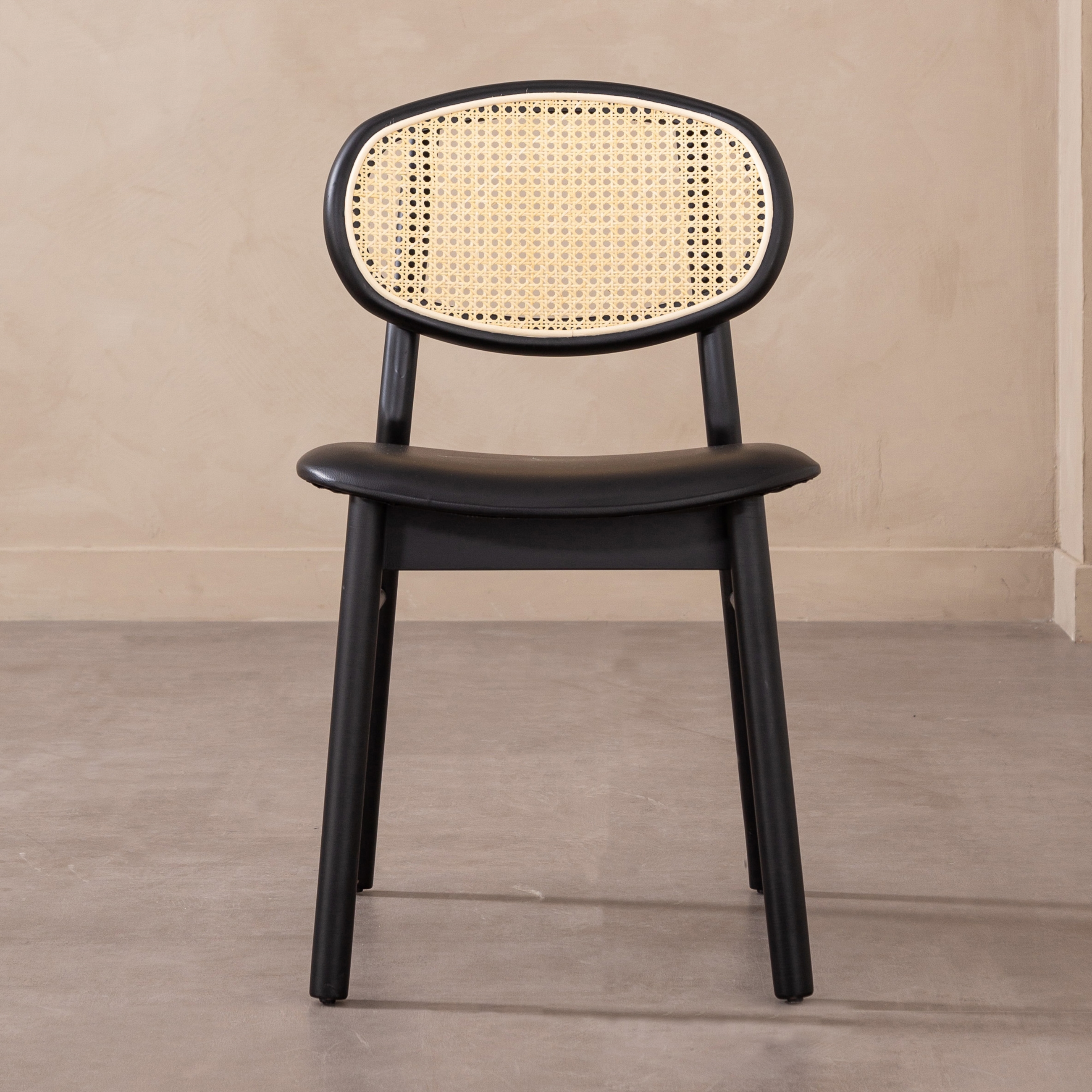 ASHER MASİF AHŞAP HAZERAN SANDALYE SİYAH