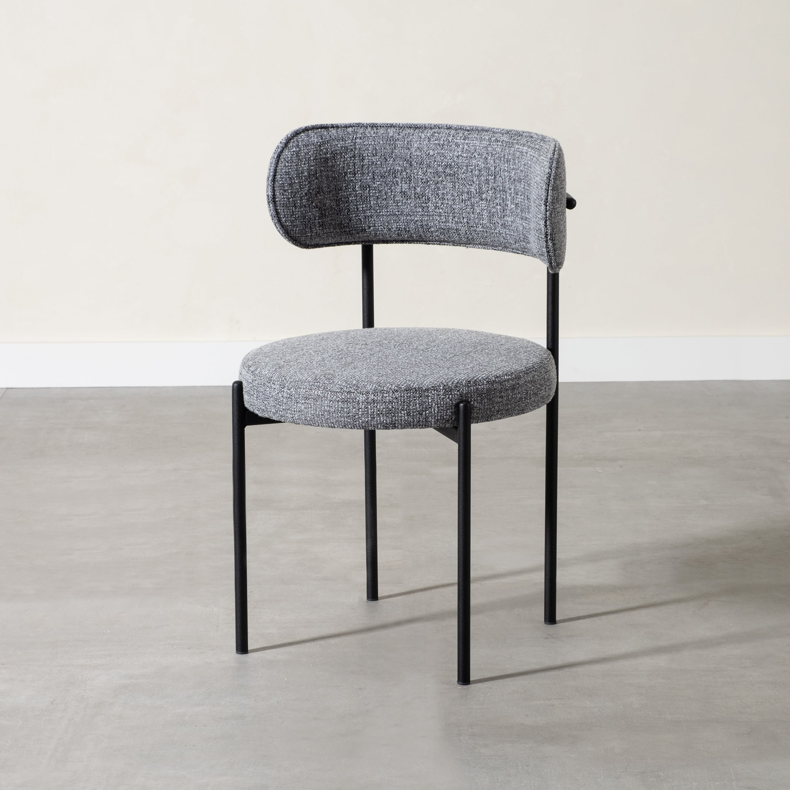 CIRCLE KUMAŞ SANDALYE AÇIK GRİ