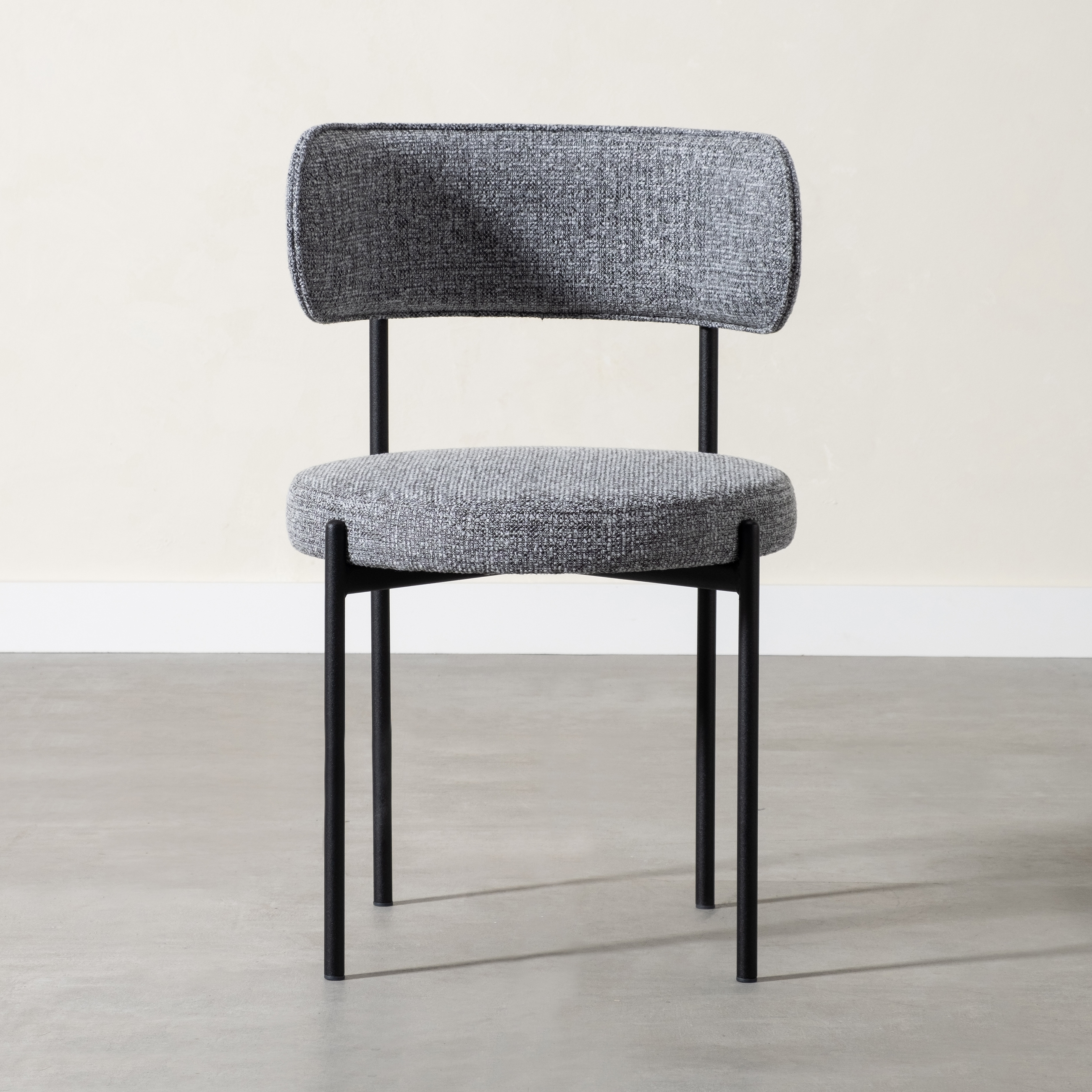 CIRCLE KUMAŞ SANDALYE AÇIK GRİ