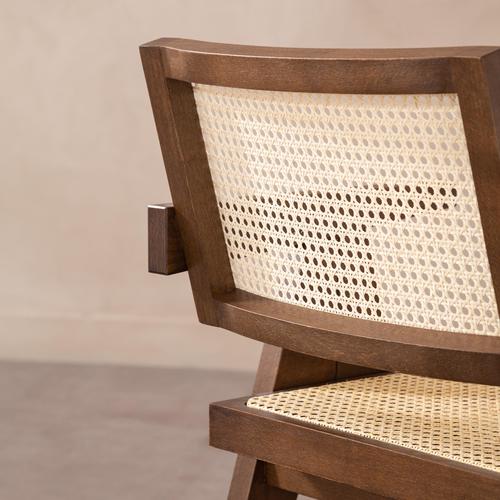  QUILE KOLÇAKLI SANDALYE CEVİZ