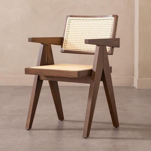  QUILE KOLÇAKLI SANDALYE CEVİZ