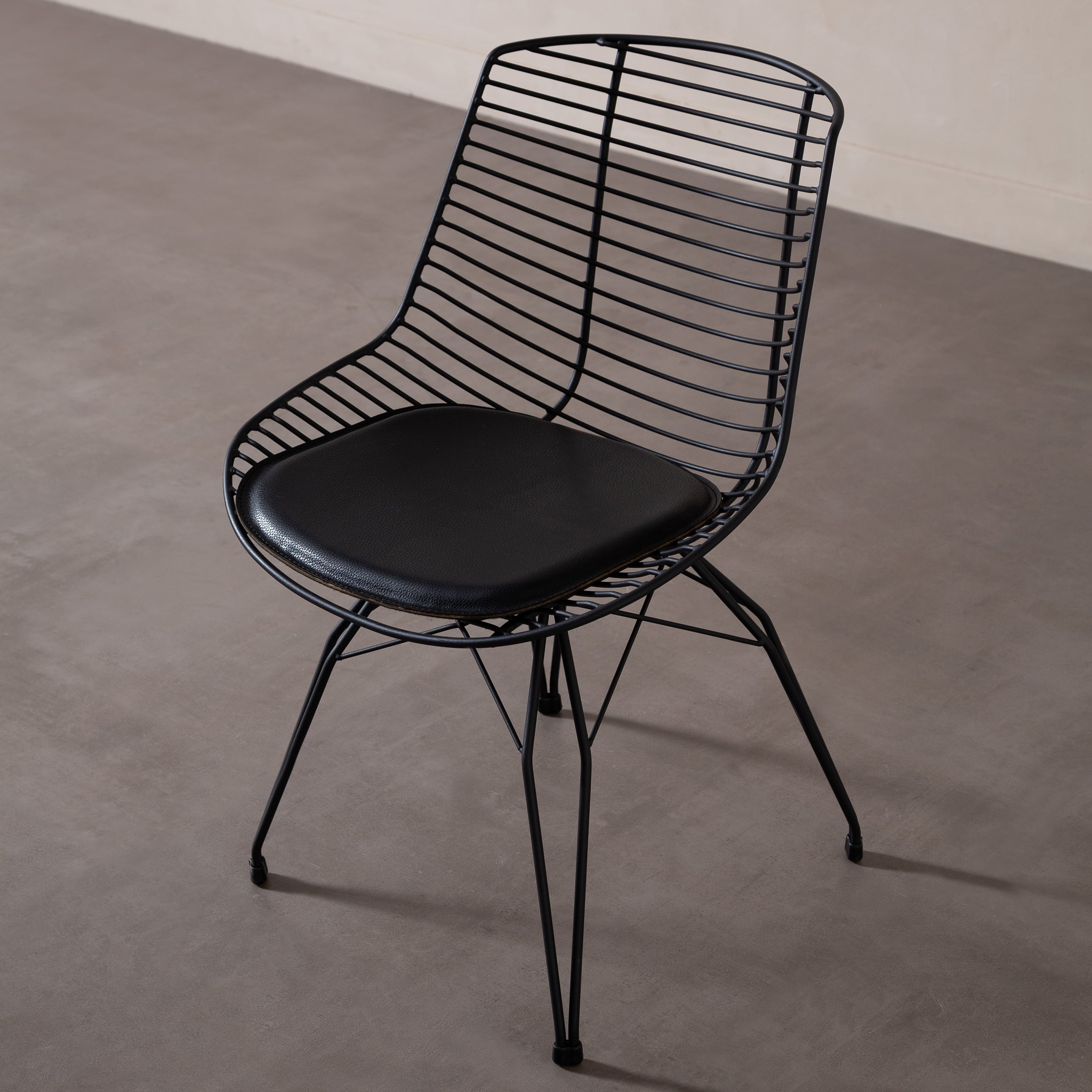 FRANCESCO KOLÇAKSIZ METAL SANDALYE SİYAH