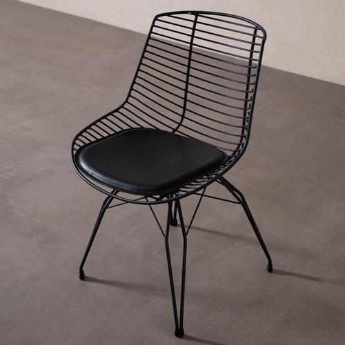  FRANCESCO KOLÇAKSIZ METAL SANDALYE SİYAH