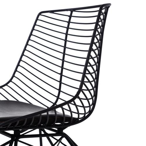  FRANCESCO KOLÇAKSIZ METAL SANDALYE SİYAH