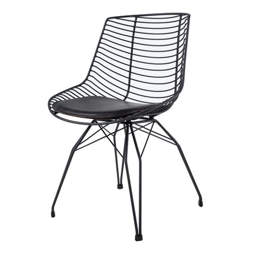  FRANCESCO KOLÇAKSIZ METAL SANDALYE SİYAH