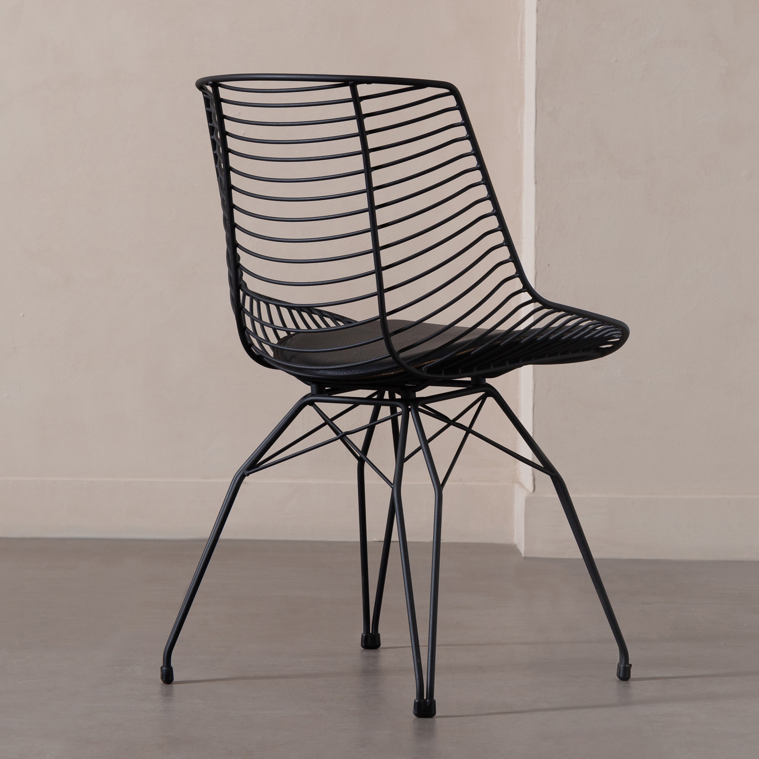 FRANCESCO KOLÇAKSIZ METAL SANDALYE SİYAH