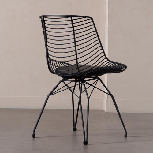  FRANCESCO KOLÇAKSIZ METAL SANDALYE SİYAH