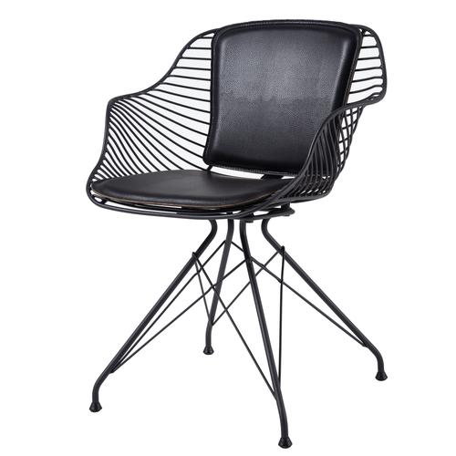  FRANCESCO KOLÇAKLI METAL SANDALYE SİYAH