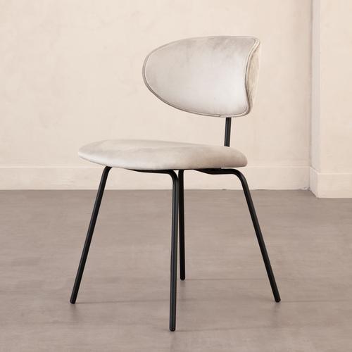  FAROZ SANDALYE AÇIK GRİ SİYAH AYAK