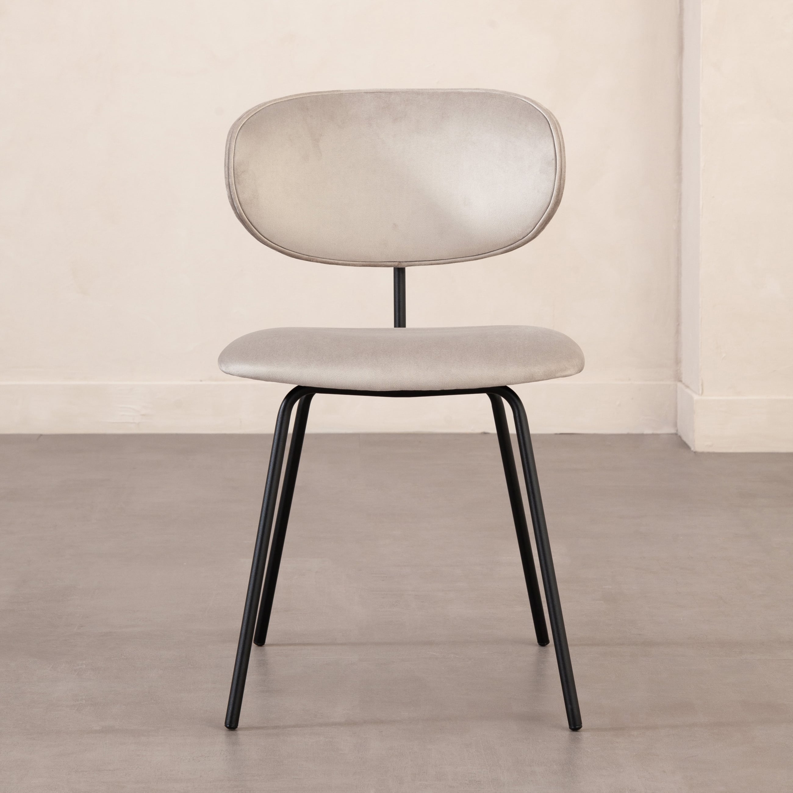 FAROZ SANDALYE AÇIK GRİ SİYAH AYAK