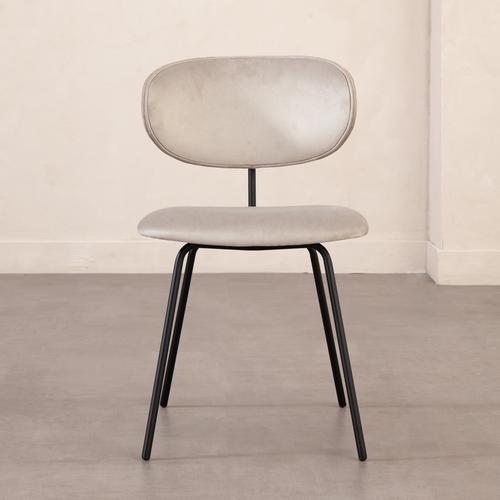  FAROZ SANDALYE AÇIK GRİ SİYAH AYAK