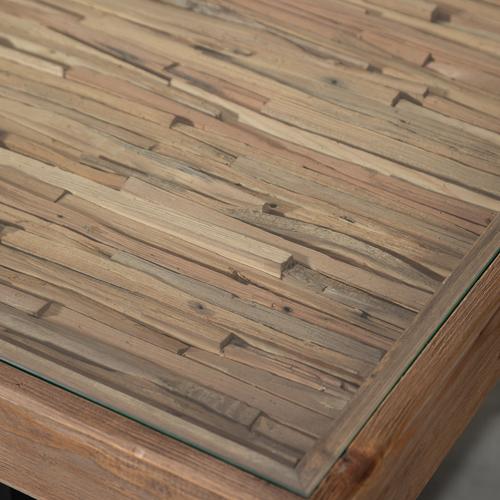  LAGUNA CAM TABLALI MASİF AHŞAP YEMEK MASASI