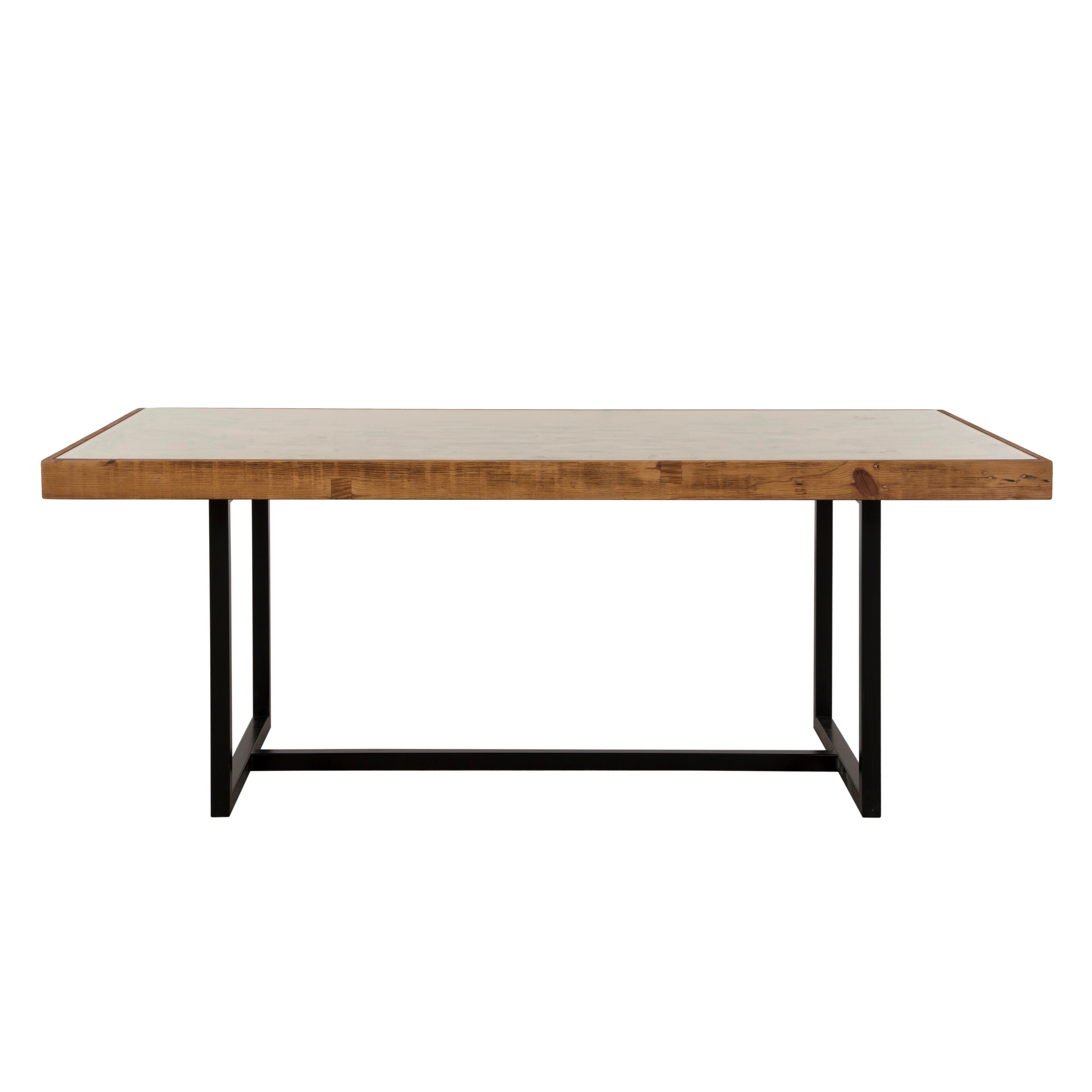 LAGUNA CAM TABLALI MASİF AHŞAP YEMEK MASASI