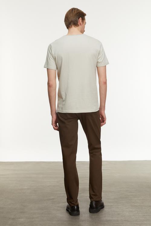  V YAKA KISA KOLLU T-SHIRT