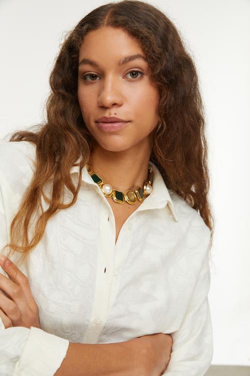  NAKIŞLI OVERSIZE SMART GÖMLEK