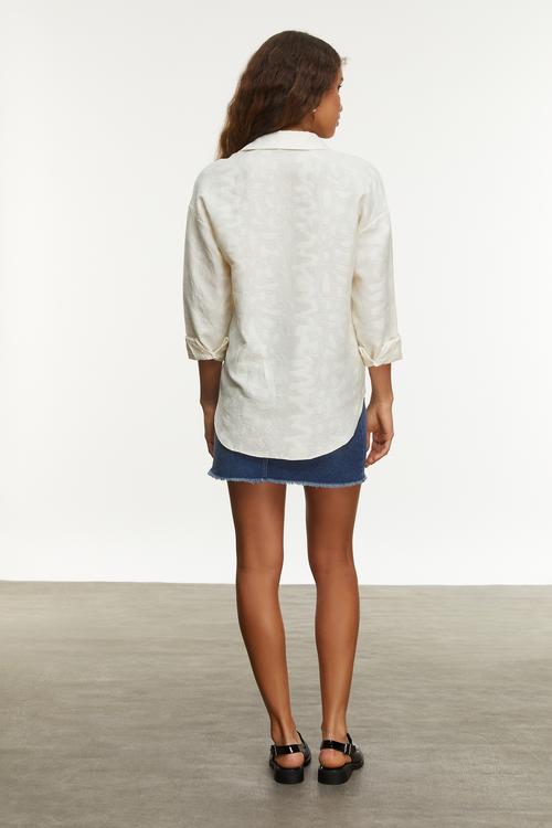  NAKIŞLI OVERSIZE SMART GÖMLEK