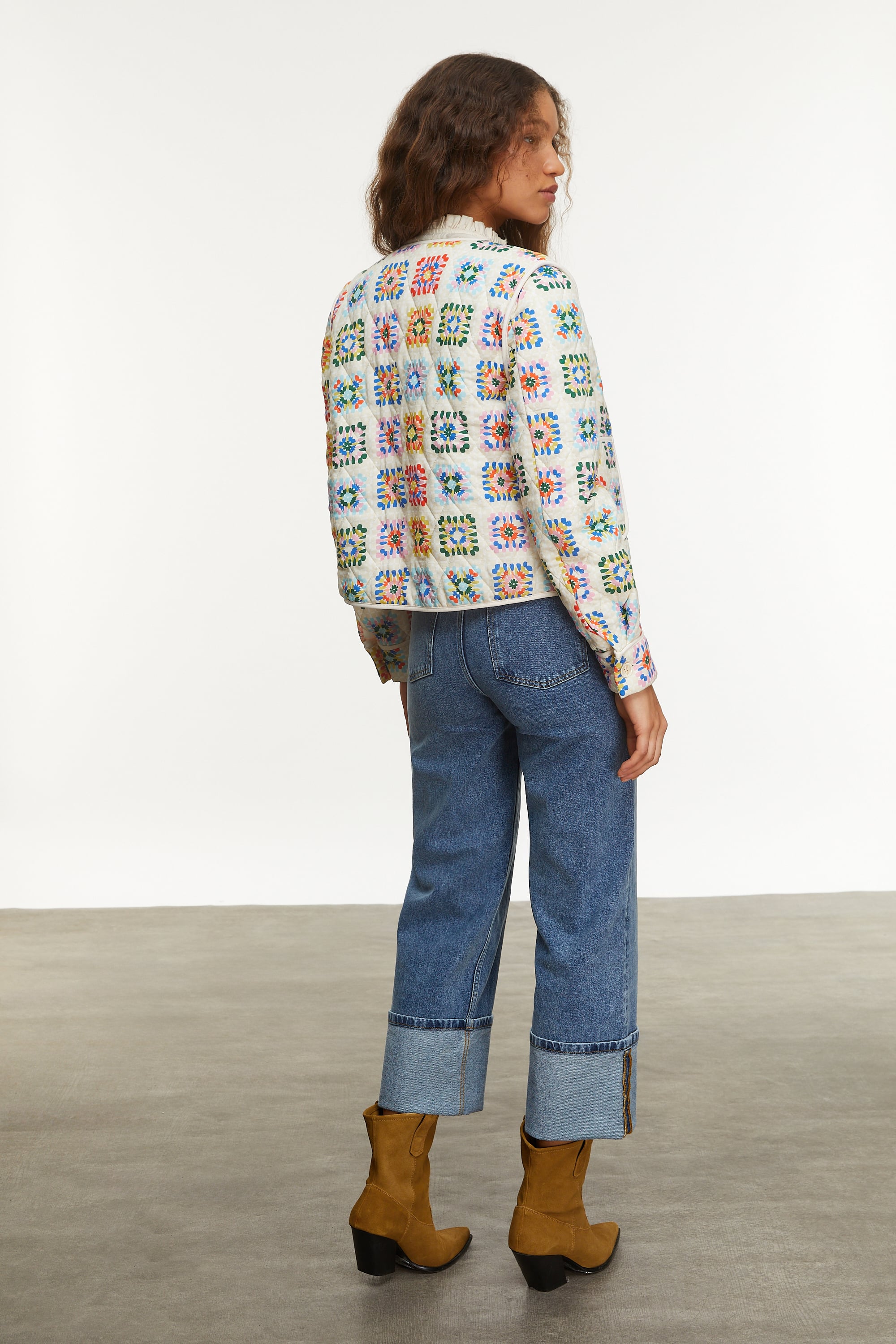 ÇİÇEK DESENLİ SMART CEKET