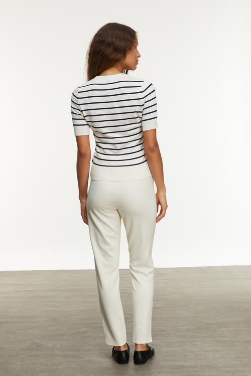  ÇİZGİLİ KISA KOLLU TRİKO