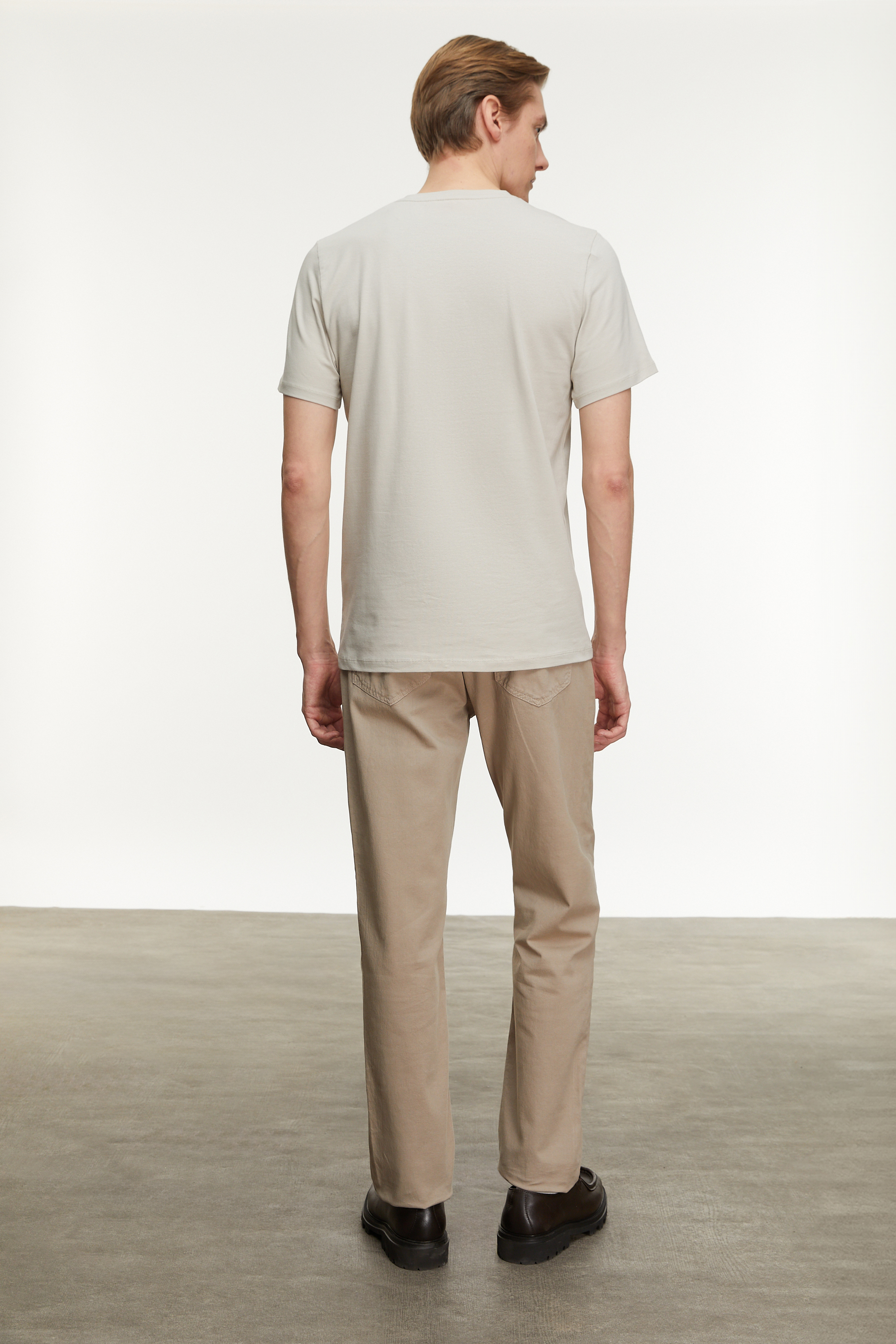 YELKEN BASKILI BİSİKLET YAKA KISA KOLLU T-SHIRT