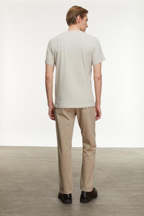  YELKEN BASKILI BİSİKLET YAKA KISA KOLLU T-SHIRT