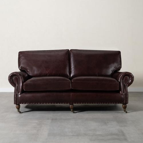 BALMORAL ÜÇLÜ DERİ KOLTUK KIZIL KAHVE