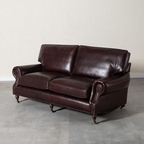  BALMORAL ÜÇLÜ DERİ KOLTUK KIZIL KAHVE