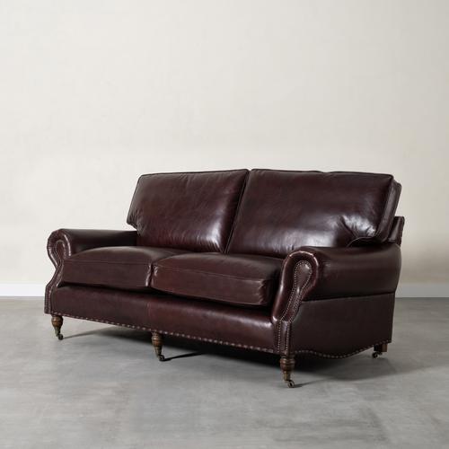  BALMORAL ÜÇLÜ DERİ KOLTUK KIZIL KAHVE