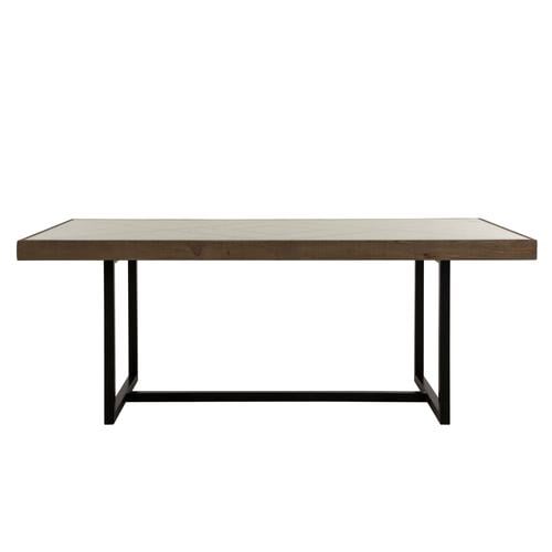  VERTICAL CAM TABLALI MASİF AHŞAP YEMEK MASASI ÇAM