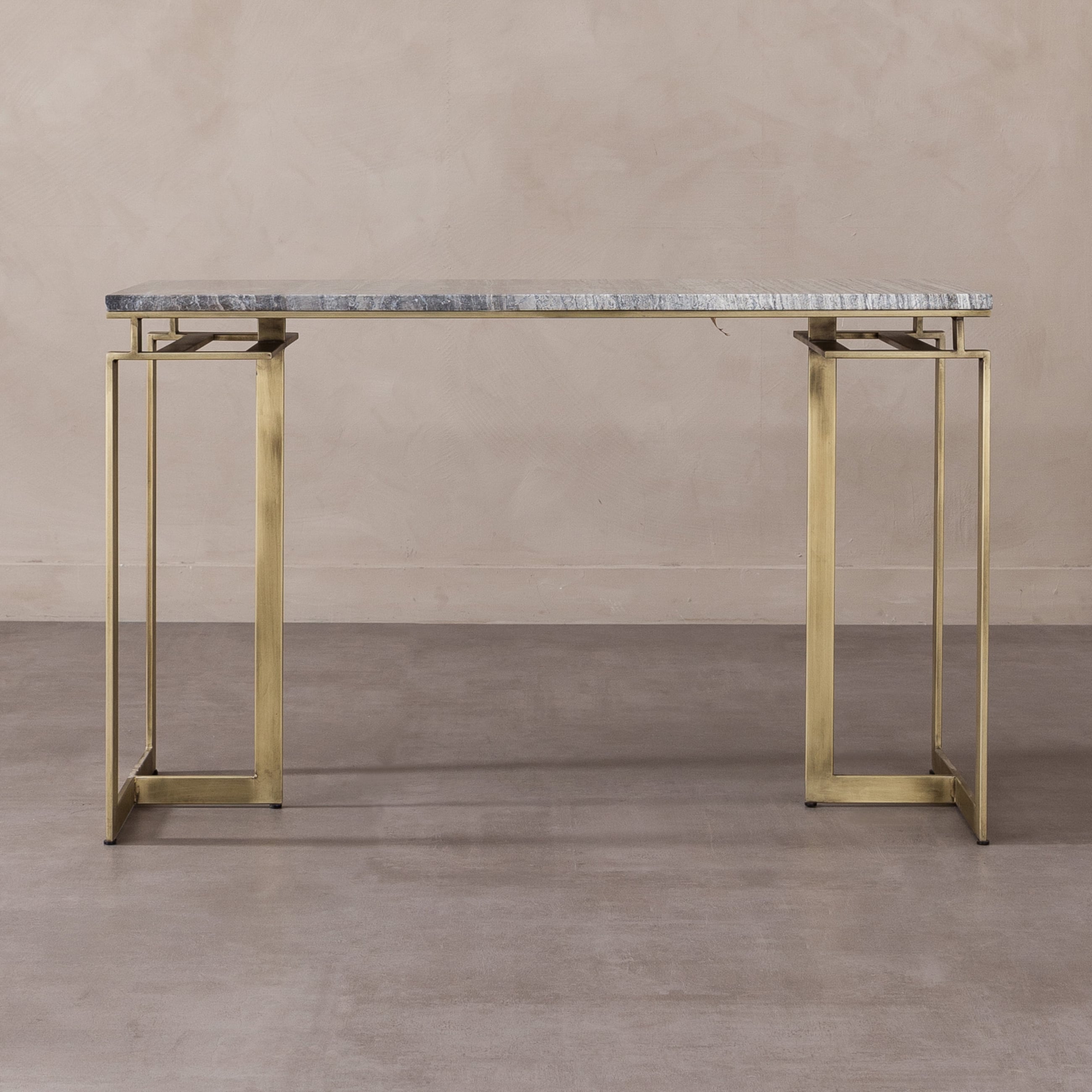 ERDO MERMER ÇALIŞMA MASASI GRİ