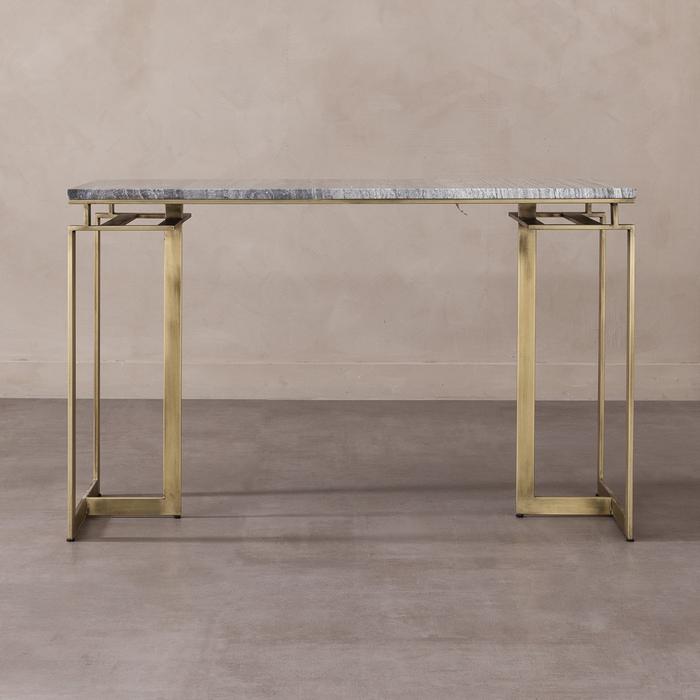 ERDO MERMER ÇALIŞMA MASASI GRİ