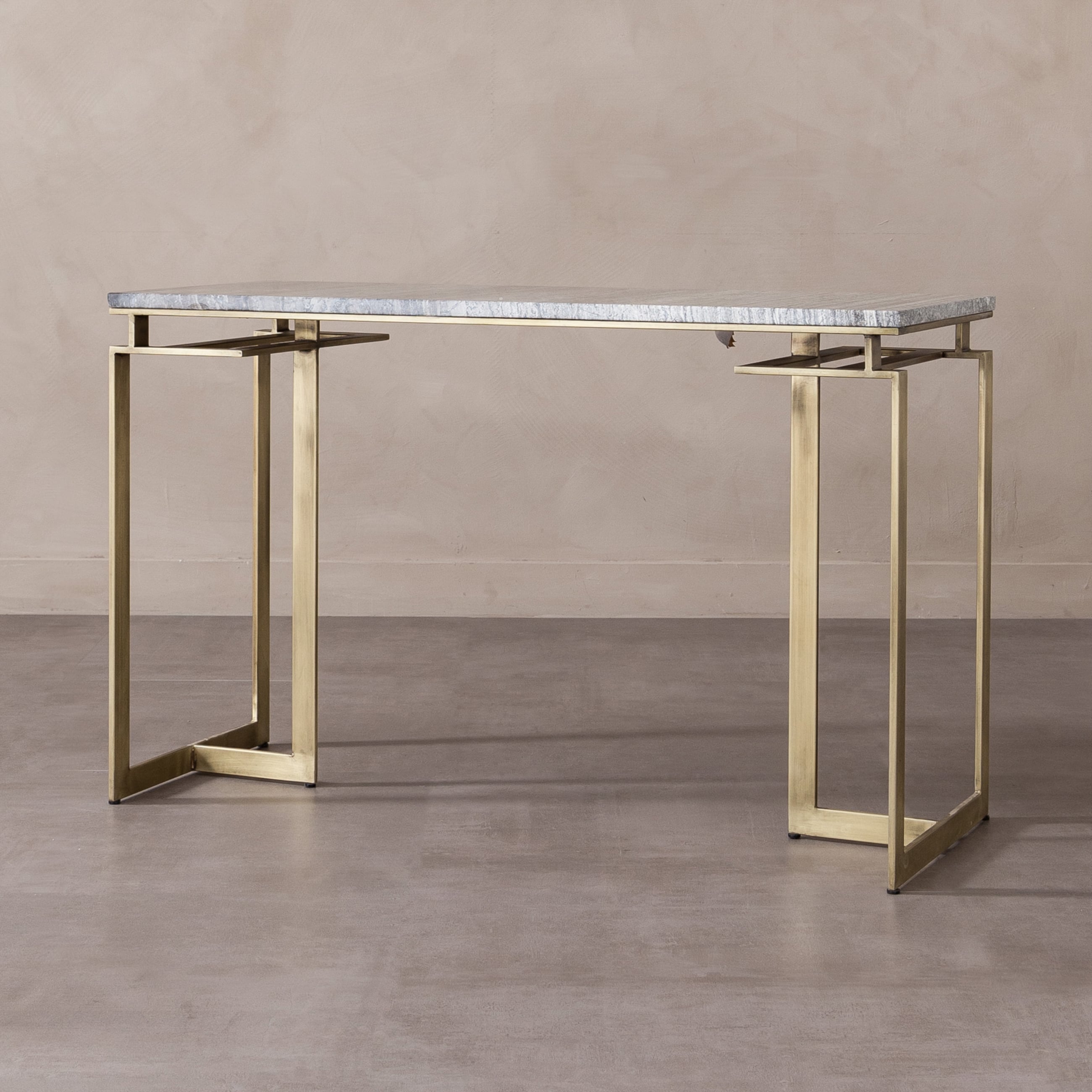 ERDO MERMER ÇALIŞMA MASASI GRİ