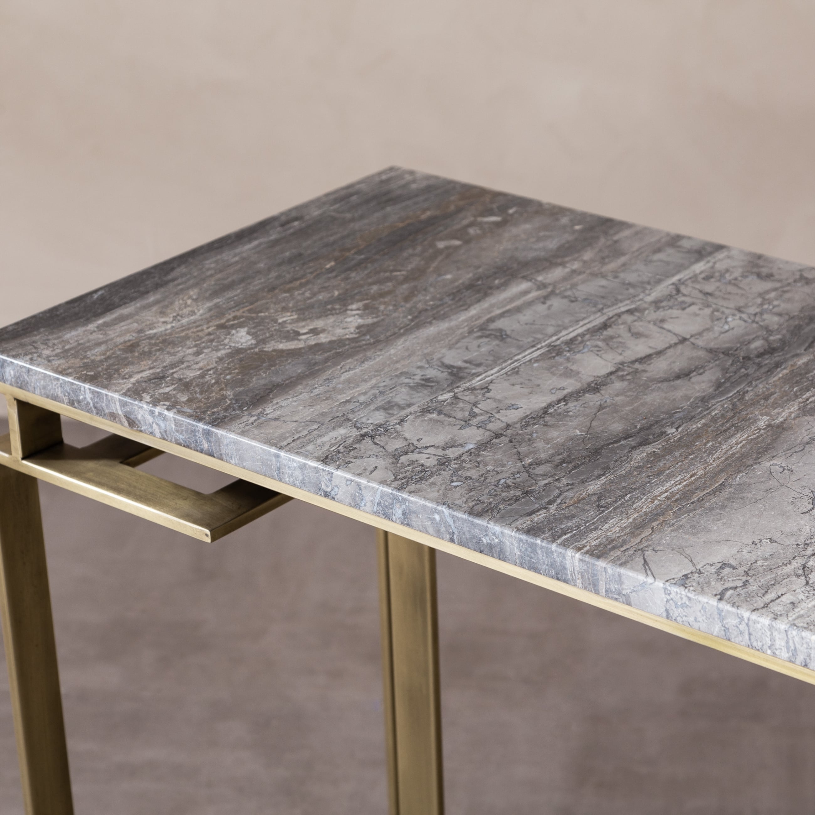 ERDO MERMER ÇALIŞMA MASASI GRİ