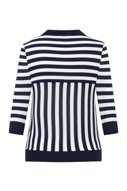  ÇİZGİLİ DÜĞMELİ TRİKO KAZAK