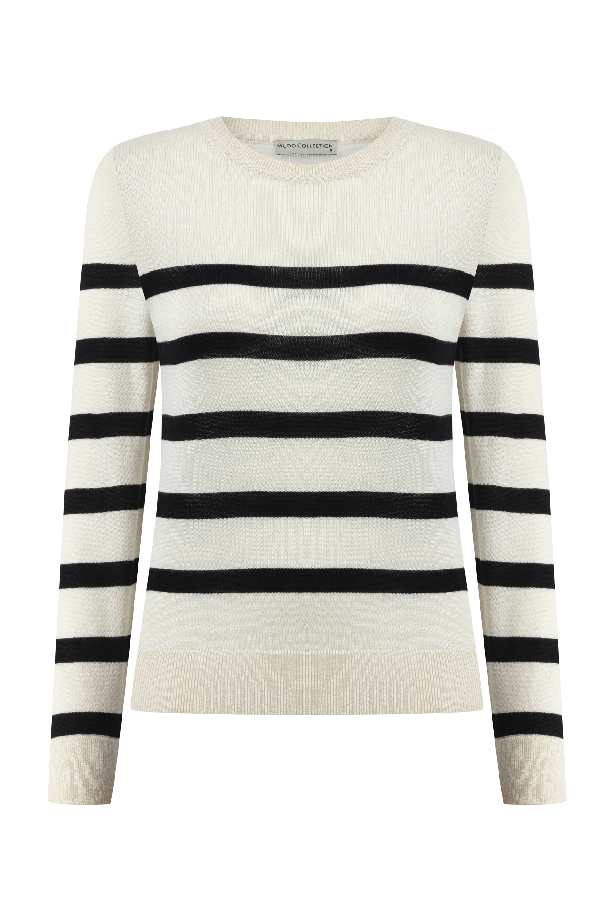 ÇİZGİLİ BİSİKLET YAKA TRİKO KAZAK