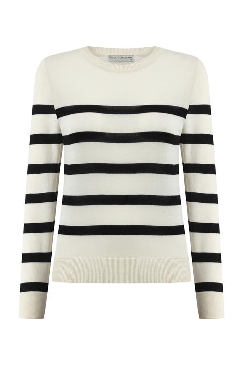  ÇİZGİLİ BİSİKLET YAKA TRİKO KAZAK