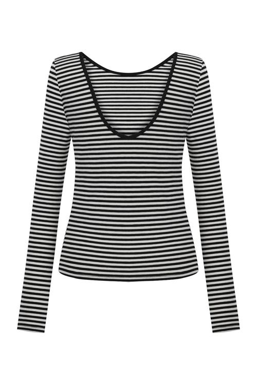  ÇİZGİLİ UZUN KOLLU T-SHIRT