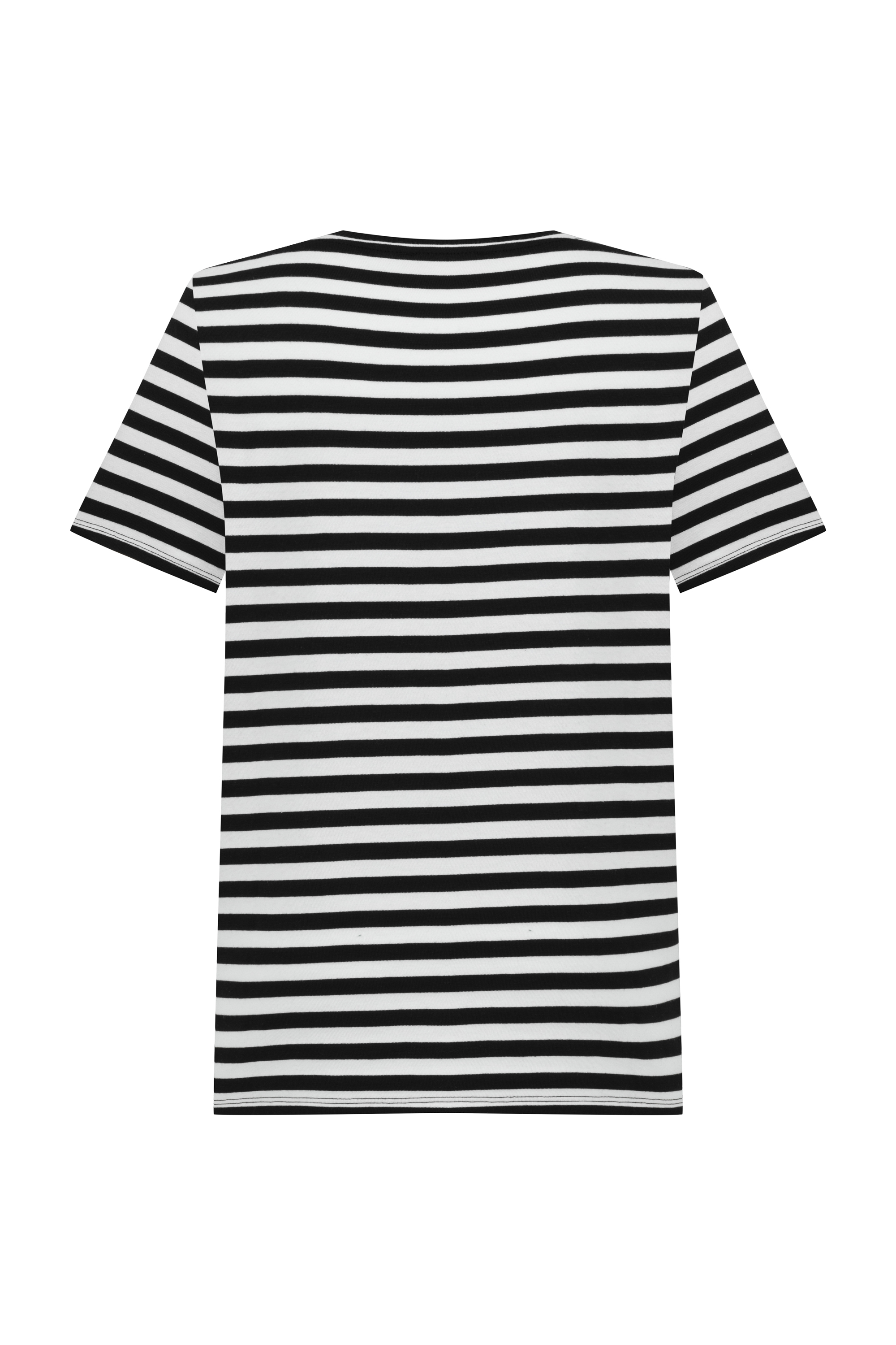 ÇİZGİLİ KISA KOLLU T-SHIRT