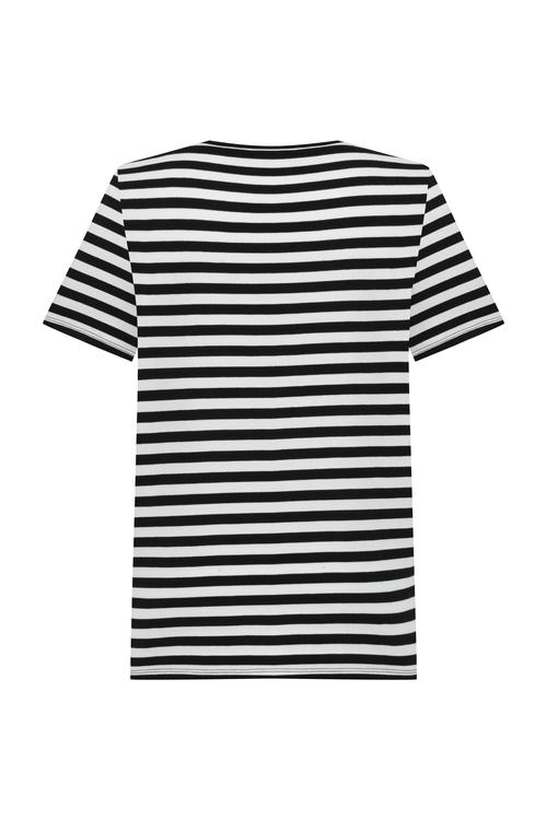  ÇİZGİLİ KISA KOLLU T-SHIRT