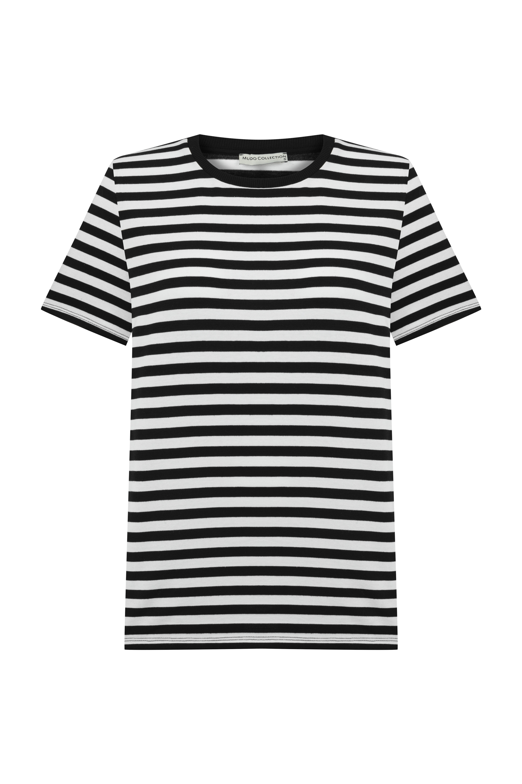 ÇİZGİLİ KISA KOLLU T-SHIRT