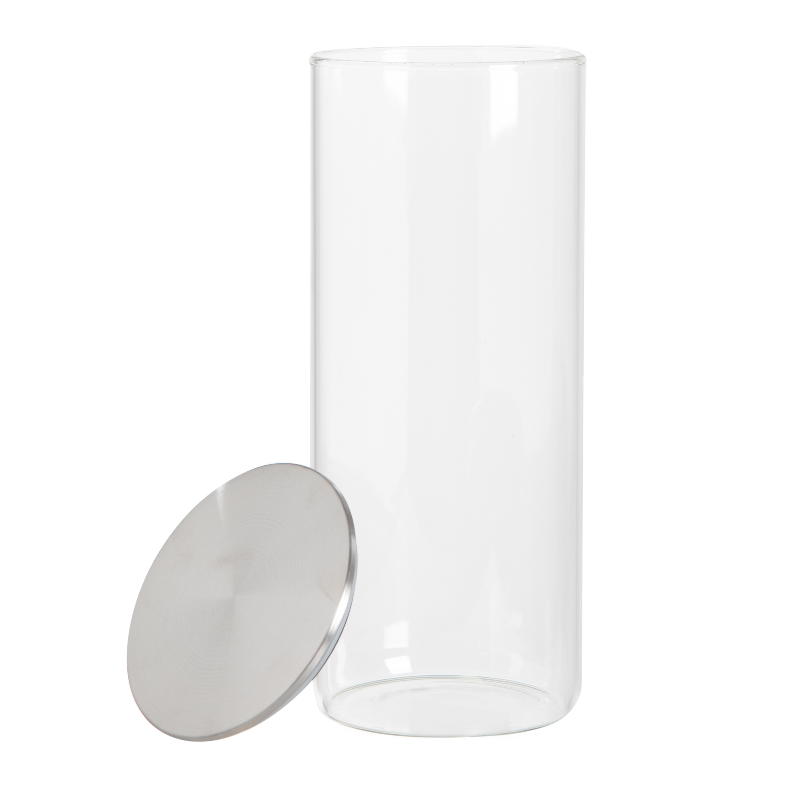 BOROSILIKAT CAM KAVANOZ 1670 ML - SILVER